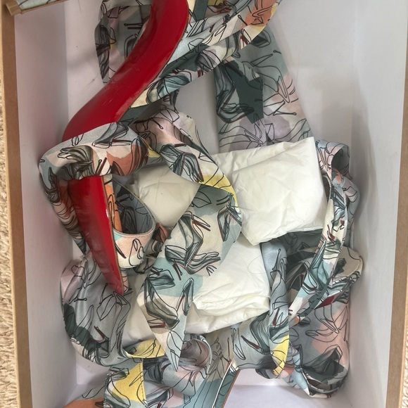 Christian Louboutin Multicolor Floral Heels - Picture 3 of 3